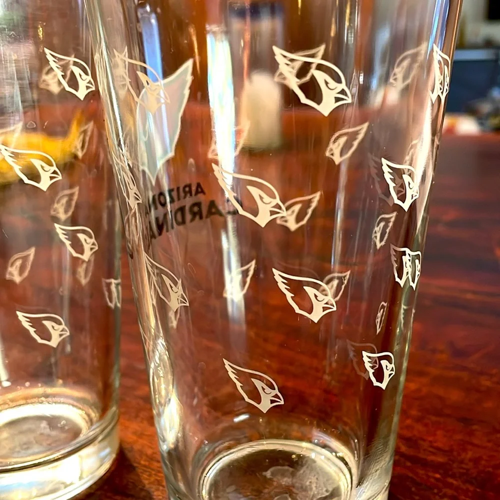 Set of 2 Arizona Cardinals Pint Glasses